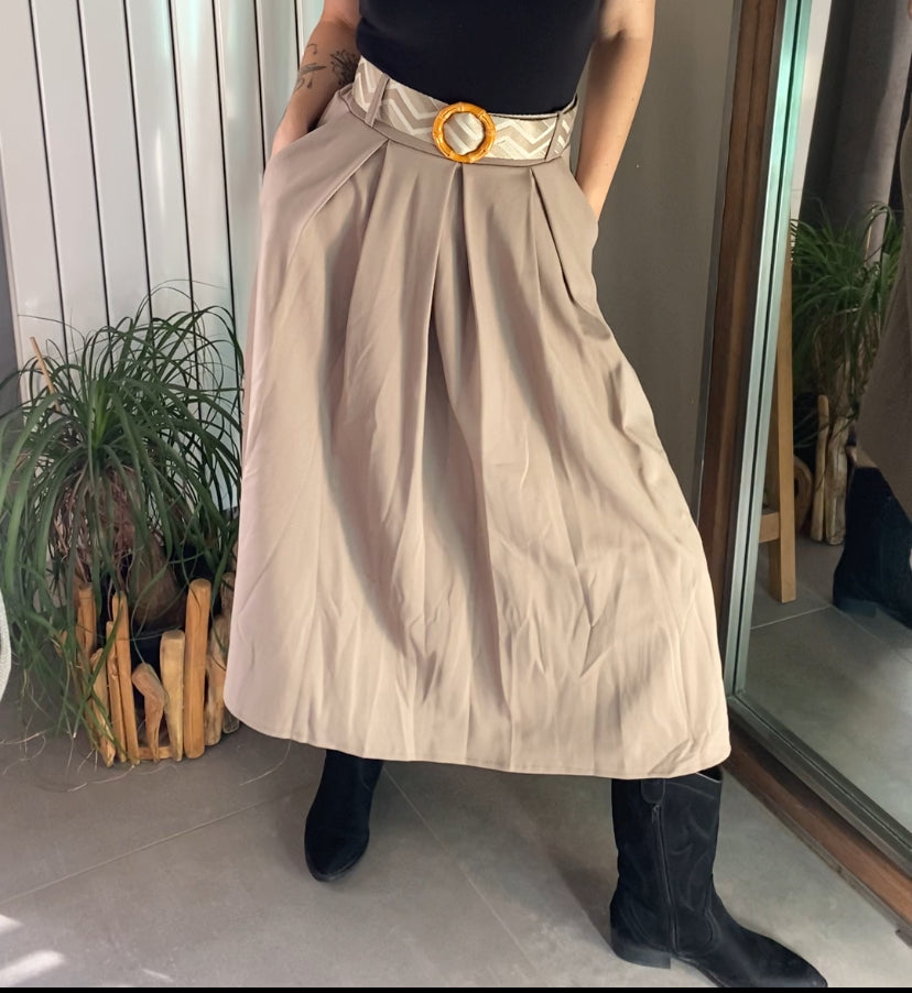 Jupe Elina taupe