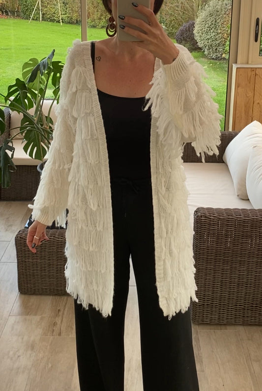 Gilet Bohémia blanc