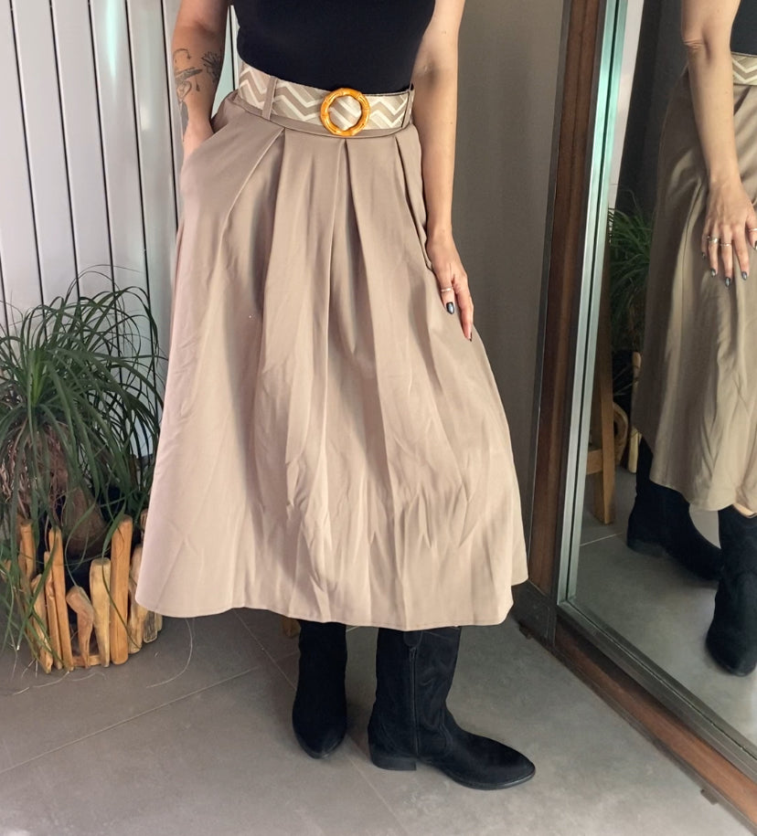 Jupe Elina taupe
