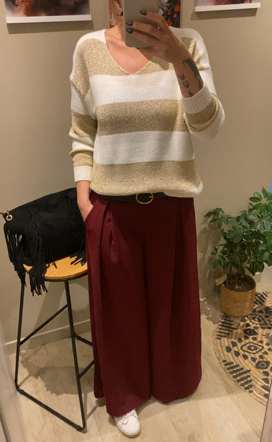 Pantalon Livia bordeaux