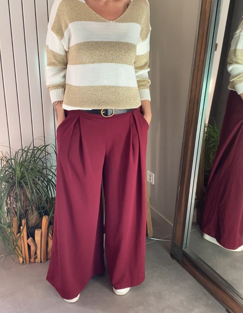 Pantalon Livia bordeaux