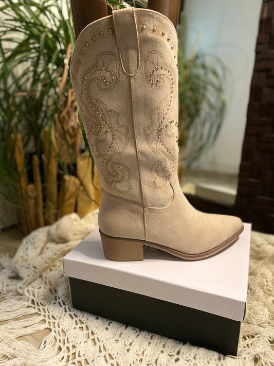 Bottes Cyntia beige