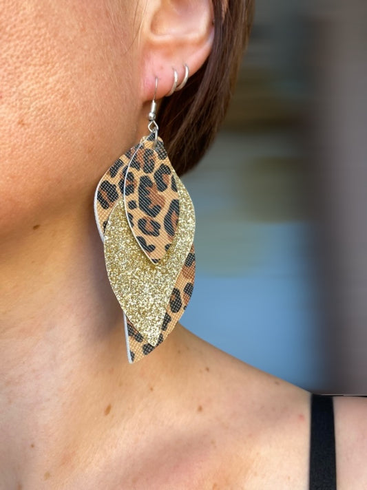 Boucles d'oreilles feuille